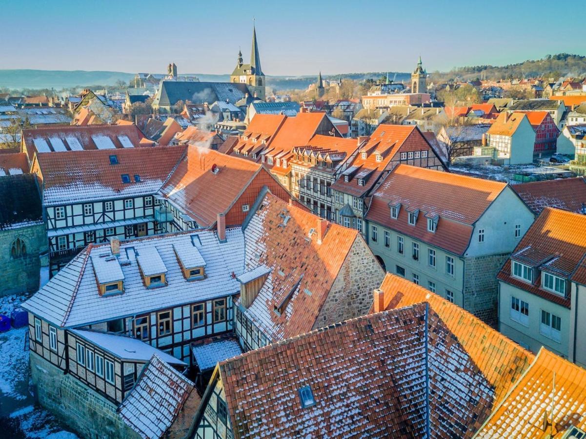Himmlischer Hof - Juwel Von 1477, Terrasse, Kamin, P, Oeko, Denkmal Quedlinburg Kültér fotó