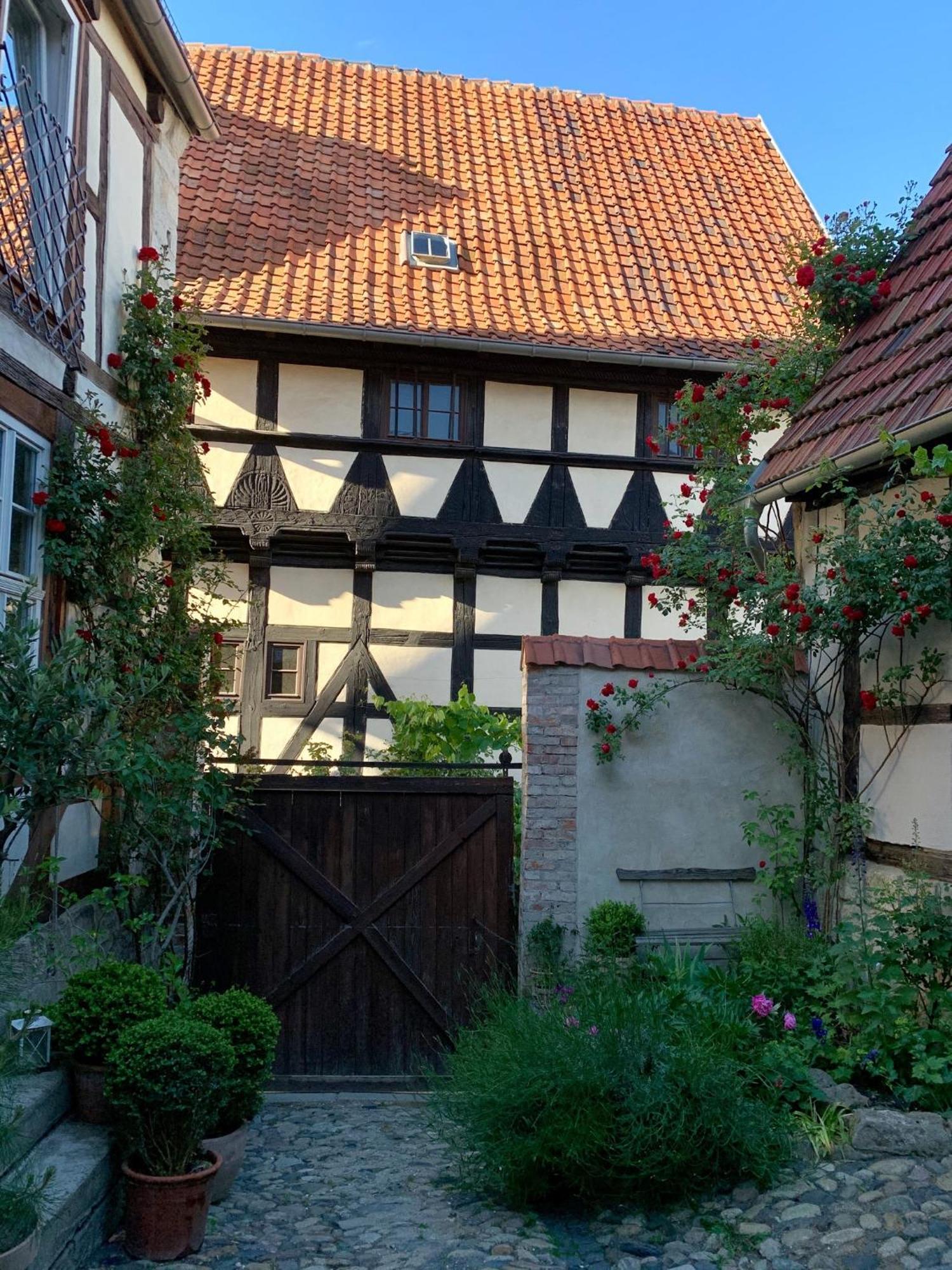 Himmlischer Hof - Juwel Von 1477, Terrasse, Kamin, P, Oeko, Denkmal Quedlinburg Kültér fotó
